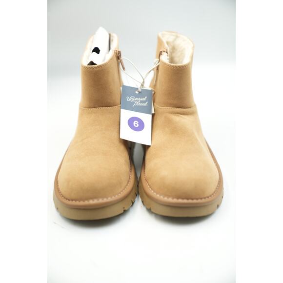 Universal Thread Shoes - Universal Thread-Women's tan faux‎ suede memory foam size zip boots size 6